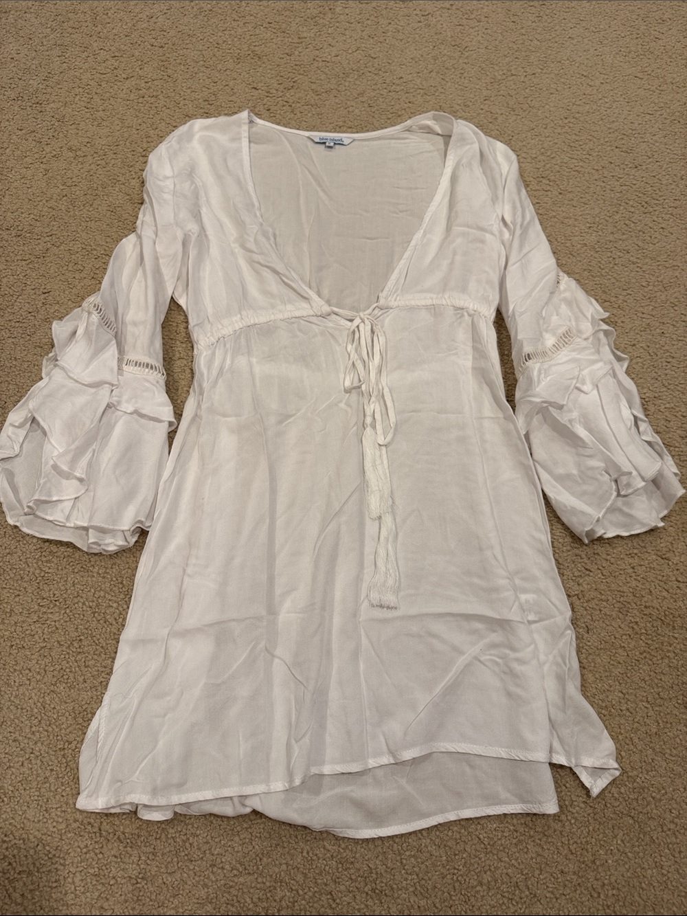 *Boho Tie-Front Tunic Dress